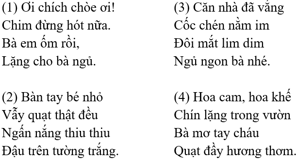 Quạt cho bà ngủ – Bài 4 – Tiếng Việt lớp 1 (trang 34 → 35) - Kết nối tri thức