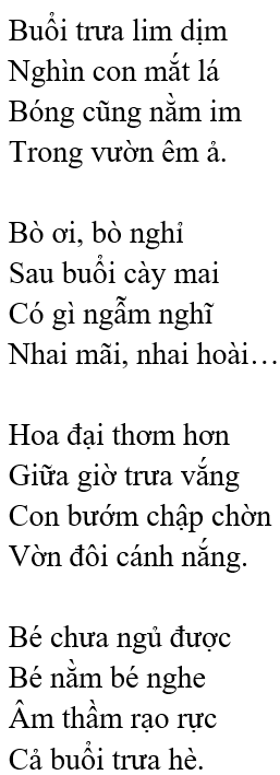 Buổi trưa hè – Bài 6 – Tiếng Việt lớp 1 (trang 138 → 139) - Kết nối tri thức