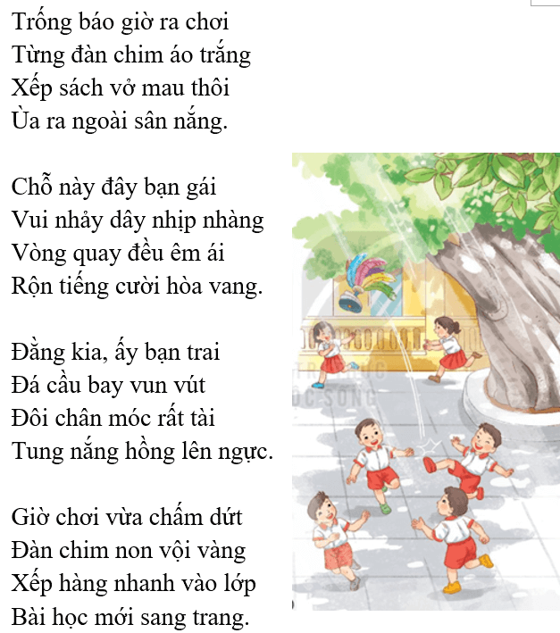 Giờ ra chơi – Bài 6 – Tiếng Việt lớp 1 (trang 60 → 61) - Kết nối tri thức