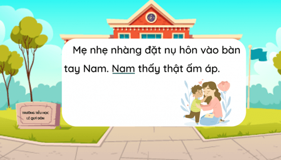 Trắc nghiệm Tiếng Việt lớp 1 Bài 1 (có đáp án): Nụ hôn trên bàn tay | Kết nối tri thức
