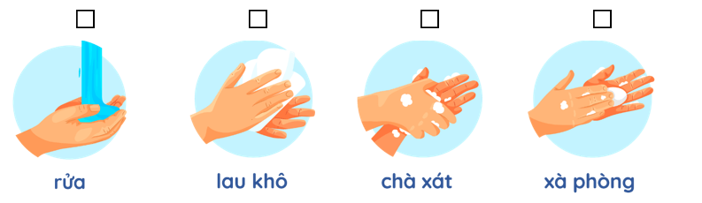 Trắc nghiệm Tiếng Việt lớp 1 Bài 1 (có đáp án): Rửa tay trước khi ăn | Kết nối tri thức