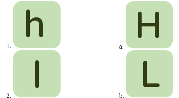 Trắc nghiệm Tiếng Việt lớp 1 Bài 12 (có đáp án): H, h, L, l | Kết nối tri thức