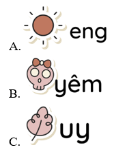 Trắc nghiệm Tiếng Việt lớp 1 Bài 7 (có đáp án): Ôn tập - Kết nối tri thức