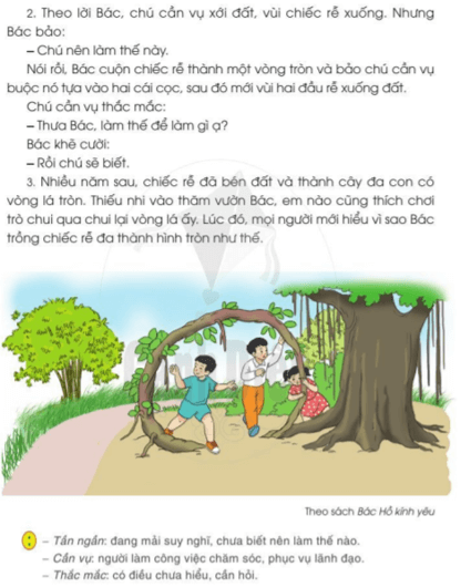 Chiếc rễ đa tròn trang 33 - 34 - 35 Tiếng Việt lớp 2 Tập 2 | Cánh diều