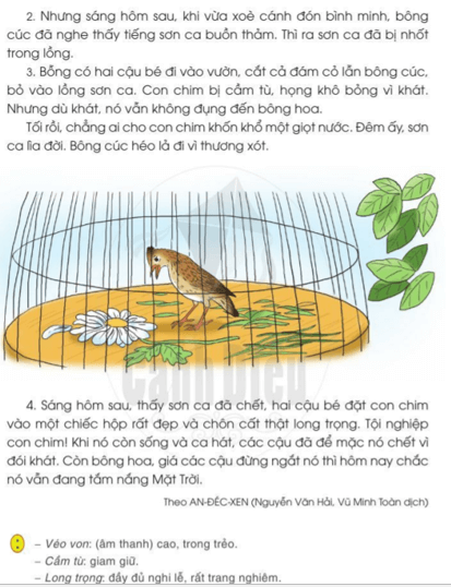 Chim sơn ca và bông cúc trắng trang 49 - 50 - 51 Tiếng Việt lớp 2 Tập 2 | Cánh diều