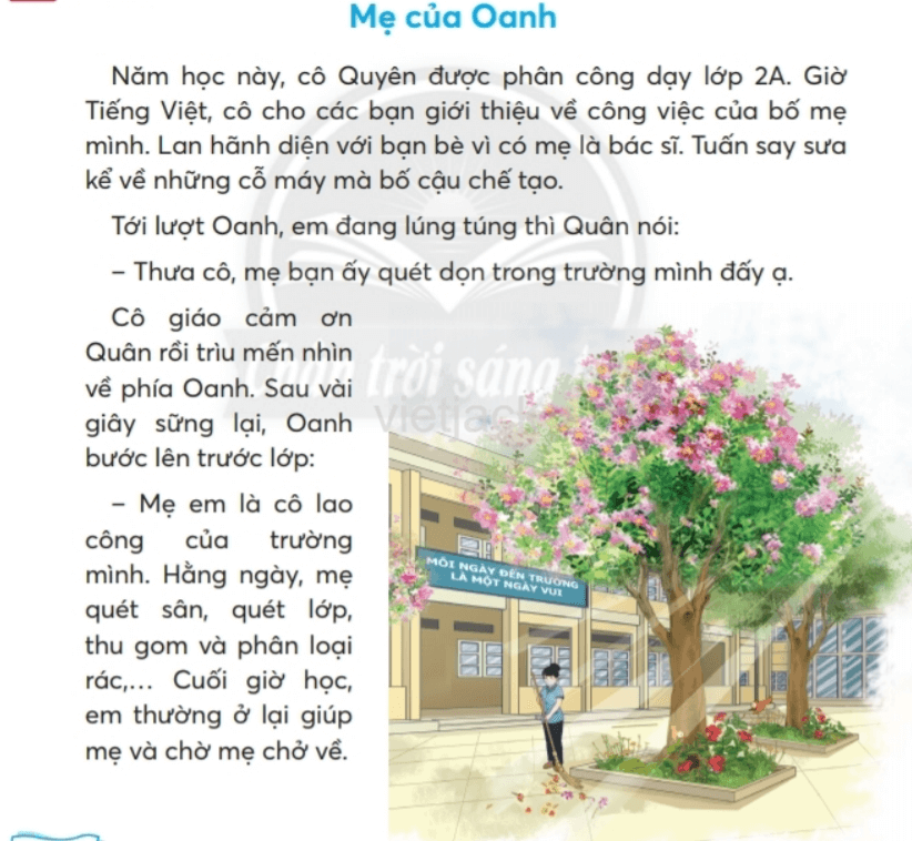 Tiếng Việt lớp 2 Bài 1: Mẹ của Oanh trang 130, 131, 132 - Chân trời