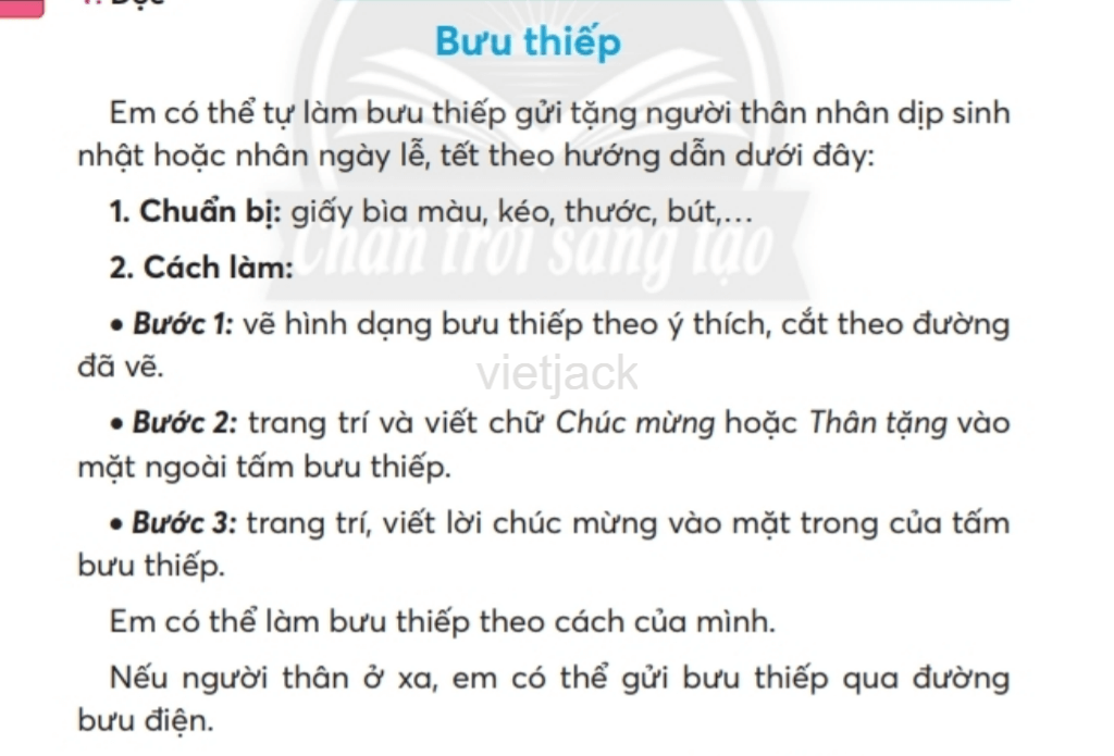 Tiếng Việt lớp 2 Bài 2: Bưu thiếp trang 61, 62, 63, 64, 65 - Chân trời