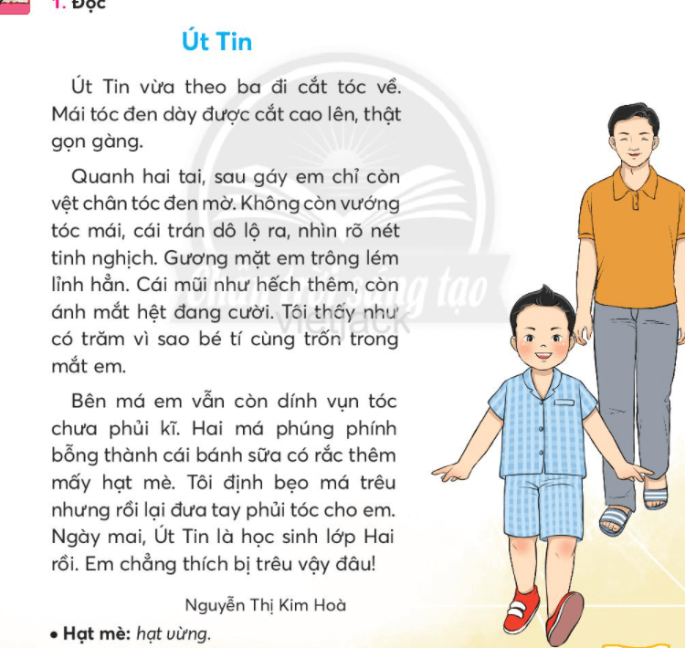 Tiếng Việt lớp 2 Bài 4: Út Tin trang 21, 22, 23, 24, 25 - Chân trời