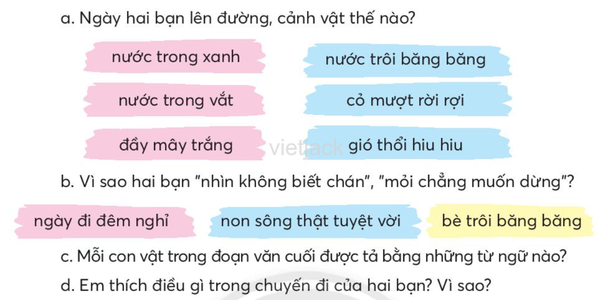 Tiếng Việt lớp 2 Đánh giá cuối học kì 2 trang 143, 144, 145, 146 - Chân trời