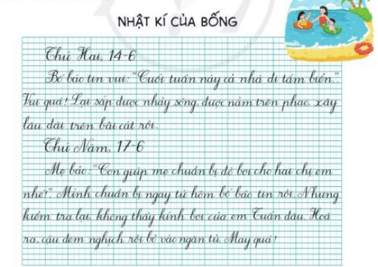 Góc sáng tạo trang 30, 31 Tiếng Việt lớp 3 Tập 1 Cánh diều