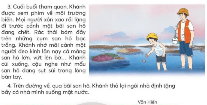 Cậu bé và mẩu san hô trang 106, 107 Tiếng Việt lớp 3 Tập 2 | Chân trời sáng tạo