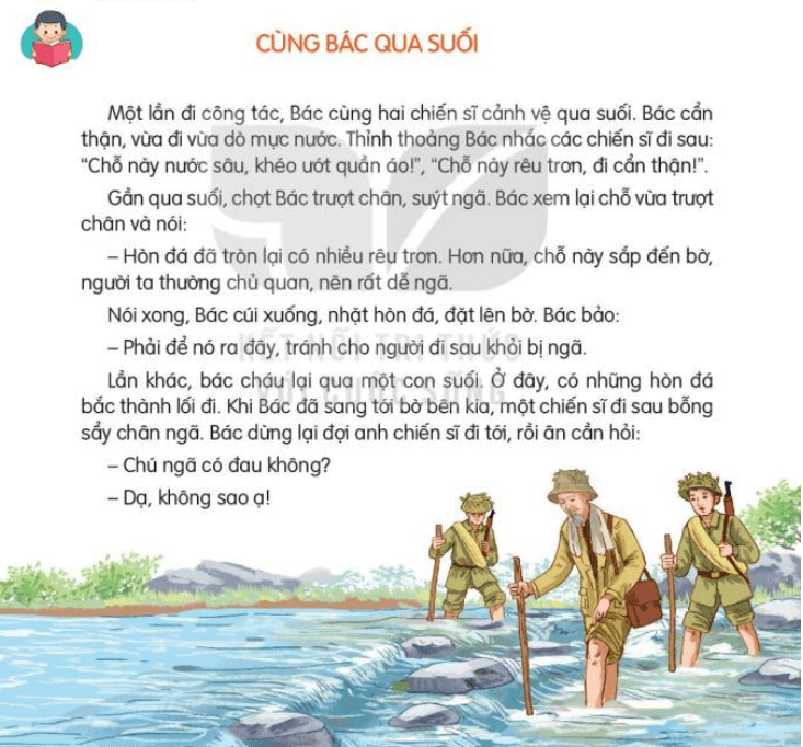 Đọc: Cùng Bác qua suối trang 108, 109 Tiếng Việt lớp 3 Tập 2 | Kết nối tri thức