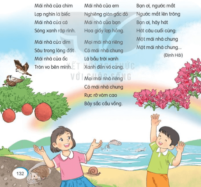 Đọc: Một mái nhà chung trang 132, 133 Tiếng Việt lớp 3 Tập 2 - Kết nối tri thức