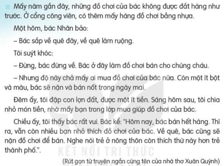 Đọc: Người làm đồ chơi lớp 3 - Tiếng Việt lớp 3 Kết nối tri thức