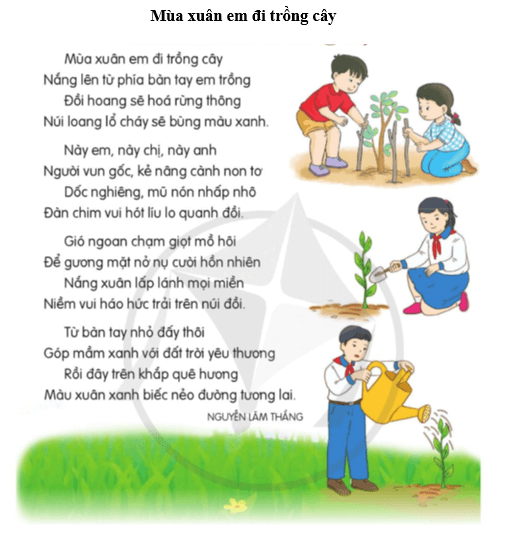 Mùa xuân em đi trồng cây lớp 4 (trang 81, 82) | Cánh diều Giải Tiếng Việt lớp 4
