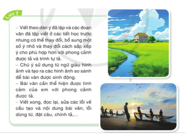 Luyện tập tả phong cảnh (Viết bài văn) trang 41 lớp 5 | Cánh diều Giải Tiếng Việt lớp 5