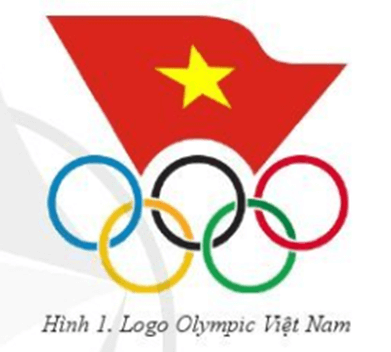 Em hãy tạo tệp ảnh mới và thiết kế logo Olympic Việt Nam như Hình 1