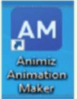Hãy khởi động Animiz bằng cách nháy đúp chuột vào biểu tượng phần mềm như ở hình