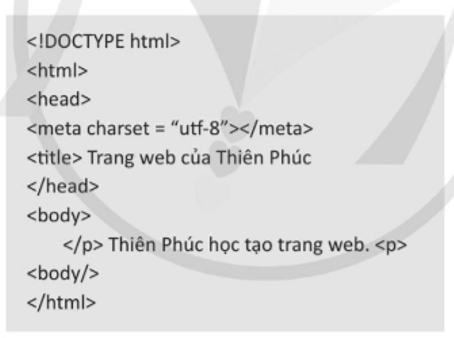 Dưới đây là văn bản HTML do bạn Thiên Phúc soạn để tạo trang web