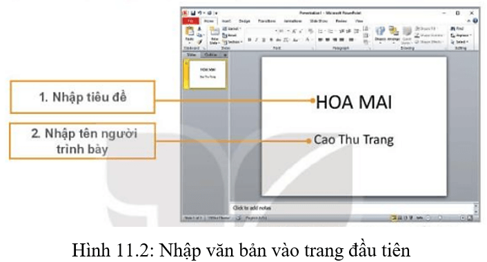 Lý thuyết Tin học lớp 3 Kết nối tri thức Bài 11: Bài trình chiếu của em