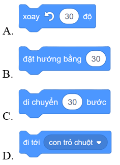 Trắc nghiệm Tin học lớp 4 Chân trời sáng tạo Bài 14 (có đáp án): Điều khiển nhân vật chuyển động trên sân khấu