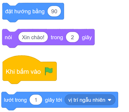 Trắc nghiệm Tin học lớp 4 Chân trời sáng tạo Bài 14 (có đáp án): Điều khiển nhân vật chuyển động trên sân khấu
