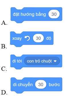 Trắc nghiệm Tin học lớp 4 Chân trời sáng tạo Bài 14 (có đáp án): Điều khiển nhân vật chuyển động trên sân khấu