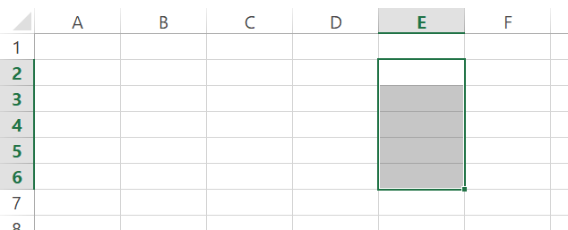 Em hãy nêu thao tác để chọn từng khối ô tính A1:D1; E2:E6
