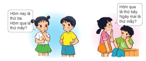 Toán lớp 1 Cùng học để phát triển Các ngày trong tuần (trang 80)