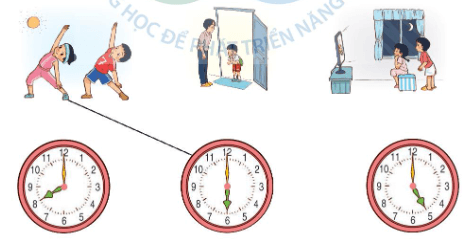 Toán lớp 1 Cùng học để phát triển Đồng hồ. Xem giờ (trang 82)