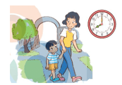 Toán lớp 1 Cùng học để phát triển Thực hành nói thời gian (trang 84)