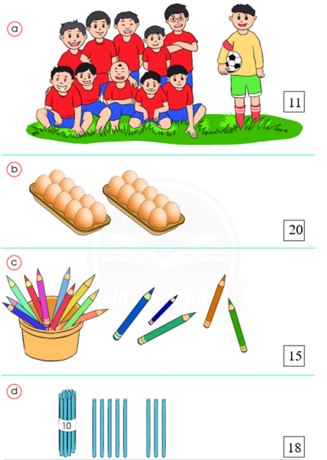 Toán lớp 1 Chân trời sáng tạo Các số đến 20 (trang 82)
