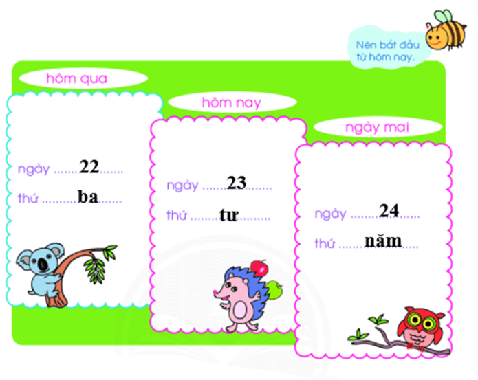 Toán lớp 1 Chân trời sáng tạo Tờ lịch của em (trang 128)