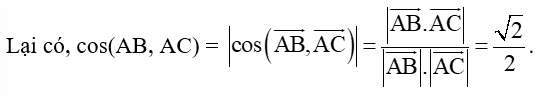 Cho ba điểm A, B, C Tính số đo góc BAC và góc giữa hai đường thẳng AB, AC