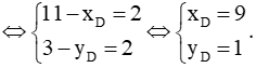 Trong mặt phẳng toạ độ Oxy, cho ba điểm không thẳng hàng A(– 3; 1)