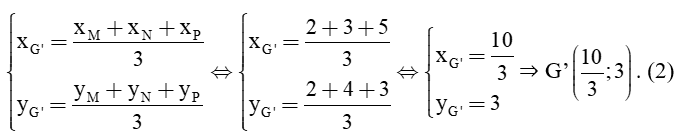 Cho tam giác ABC có các điểm M(2; 2), N(3; 4), P(5; 3) lần lượt là trung điểm