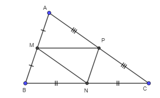 Cho tam giác ABC có các điểm M(2; 2), N(3; 4), P(5; 3) lần lượt là trung điểm