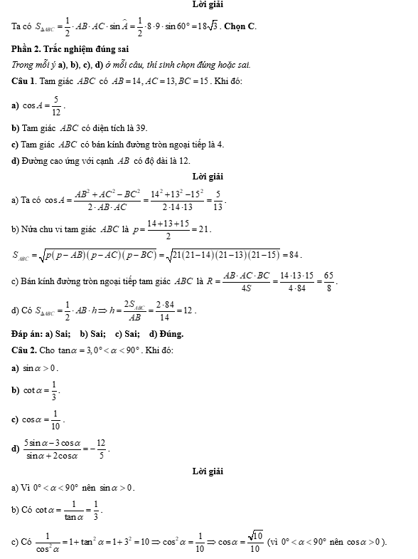 Đề kiểm tra Toán 10 Chân trời sáng tạo Chương 4 (có lời giải)