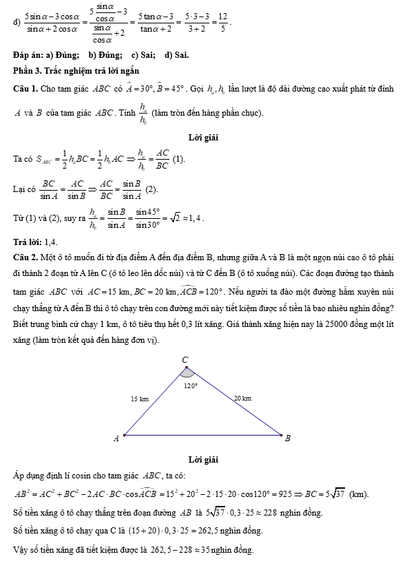 Đề kiểm tra Toán 10 Chân trời sáng tạo Chương 4 (có lời giải)