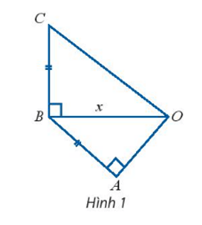 Cho tam giác OAB và OBC lần lượt vuông tại A và B như Hình 1