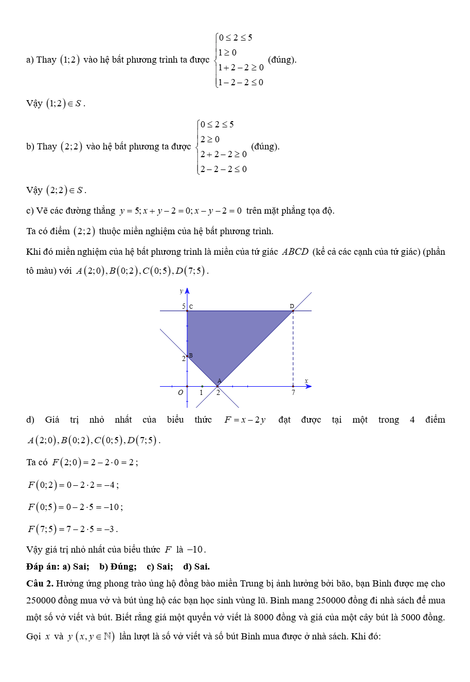 Đề kiểm tra Toán 10 Kết nối tri thức Chương 2 (có lời giải)