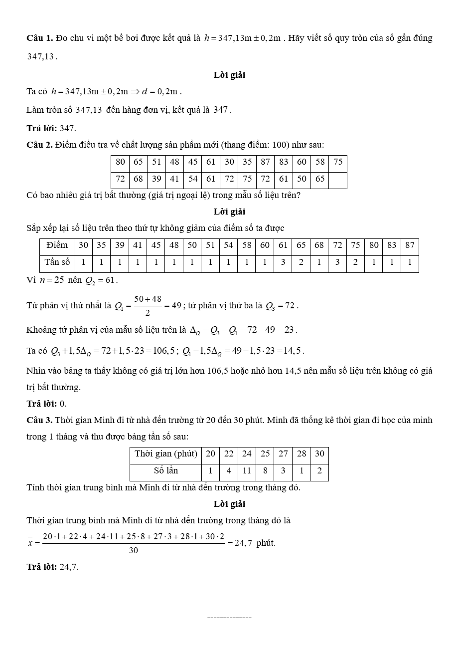 Đề kiểm tra Toán 10 Kết nối tri thức Chương 5 (có lời giải)