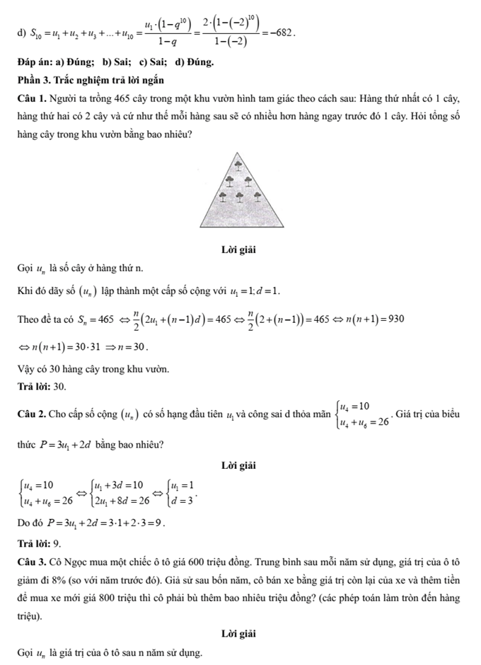 Đề kiểm tra Toán 11 Cánh diều Chương 2 (có lời giải)