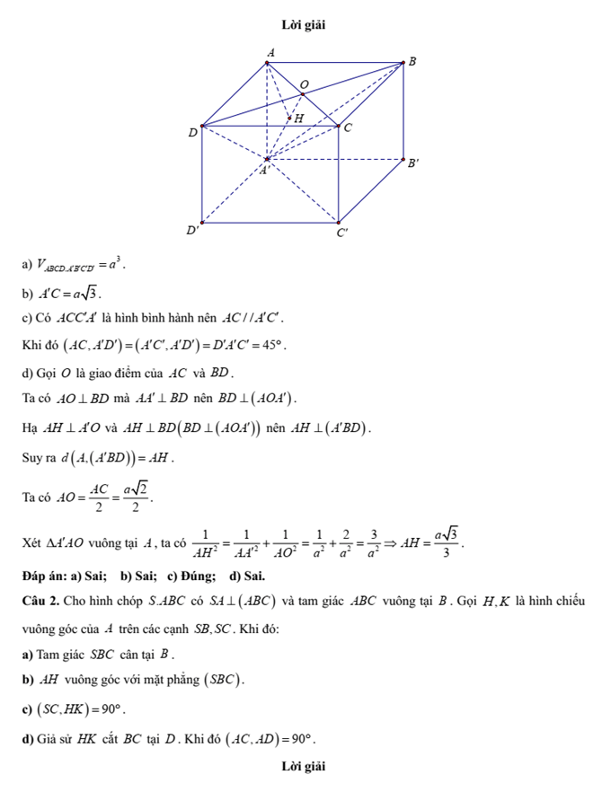 Đề kiểm tra Toán 11 Cánh diều Chương 8 (có lời giải)