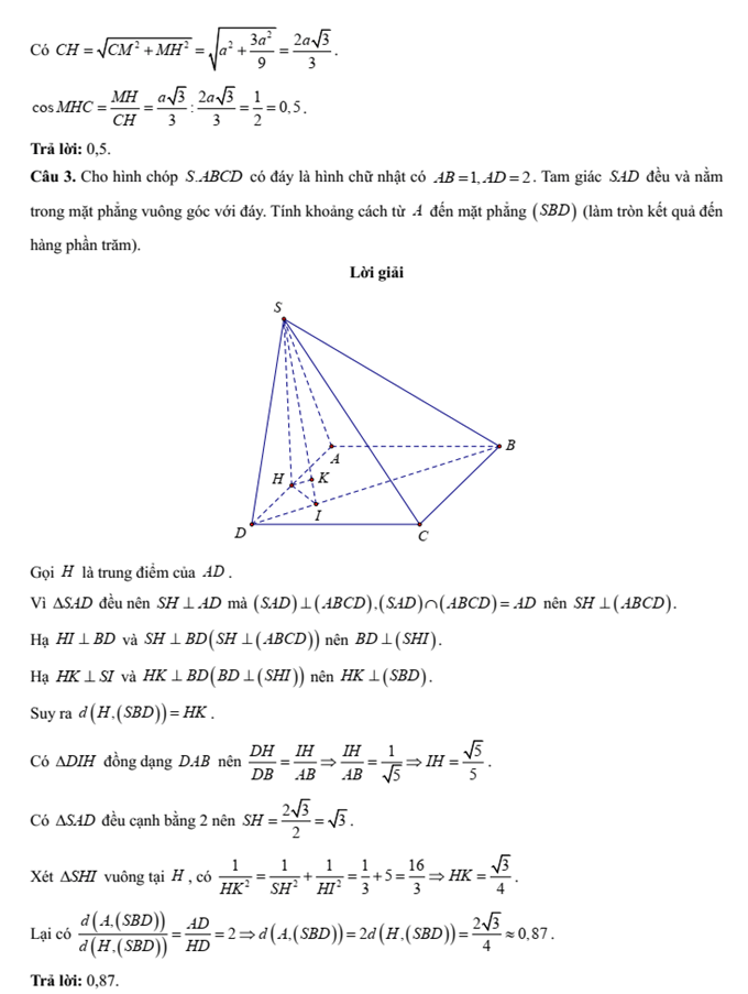 Đề kiểm tra Toán 11 Cánh diều Chương 8 (có lời giải)
