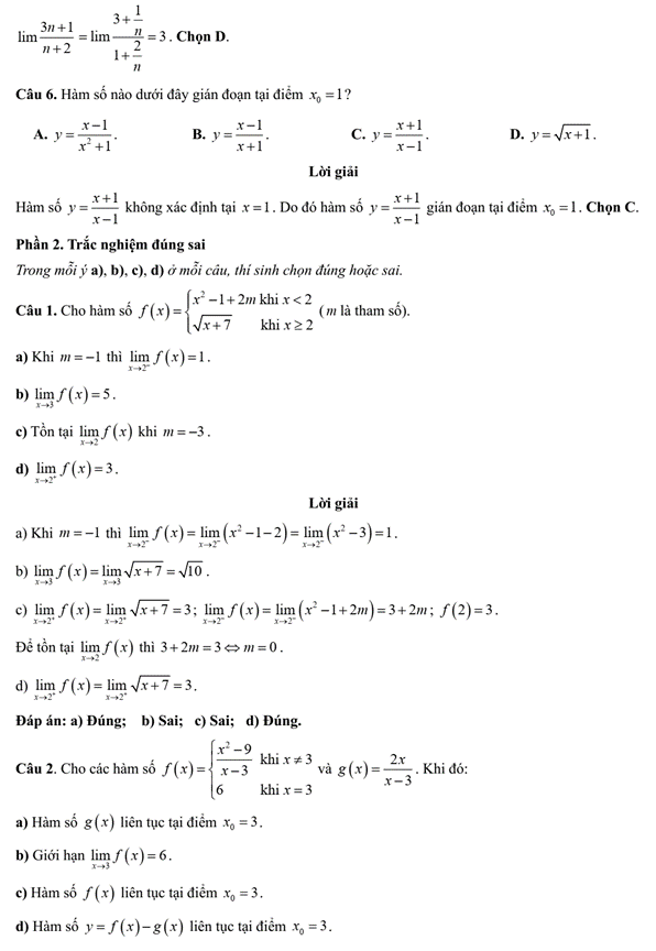 Đề kiểm tra Toán 11 Chân trời sáng tạo Chương 3 (có lời giải)