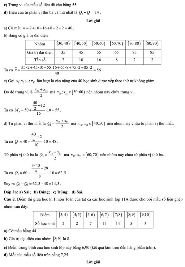 Đề kiểm tra Toán 11 Chân trời sáng tạo Chương 5 (có lời giải)