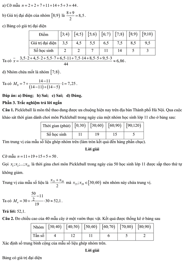 Đề kiểm tra Toán 11 Chân trời sáng tạo Chương 5 (có lời giải)
