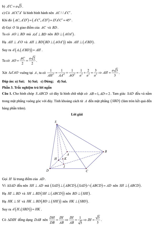 Đề kiểm tra Toán 11 Chân trời sáng tạo Chương 8 (có lời giải)