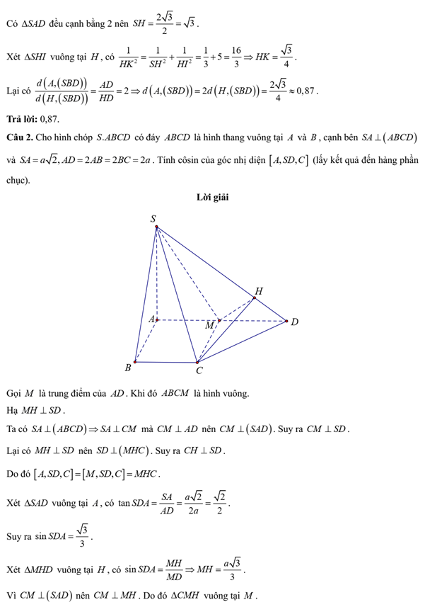 Đề kiểm tra Toán 11 Chân trời sáng tạo Chương 8 (có lời giải)